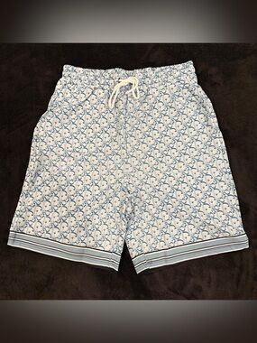 Men’s printed swim shorts light blue size medium